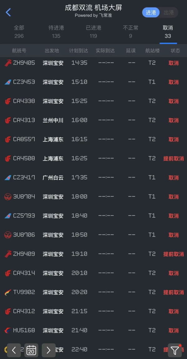 股市如何配资 受台风影响机票可免费退改！成都两场今日取消航班185个